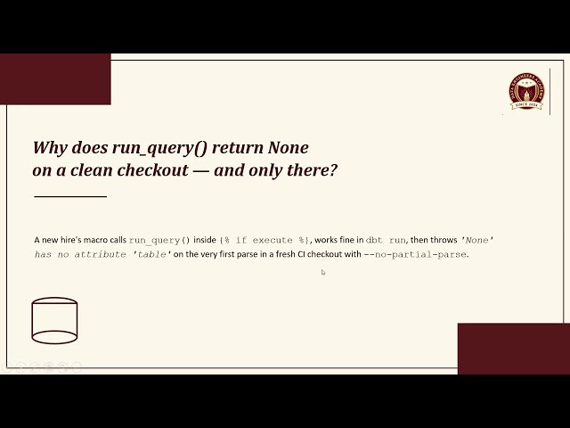 Run Query Returns None | Data Engineering Interview Questions