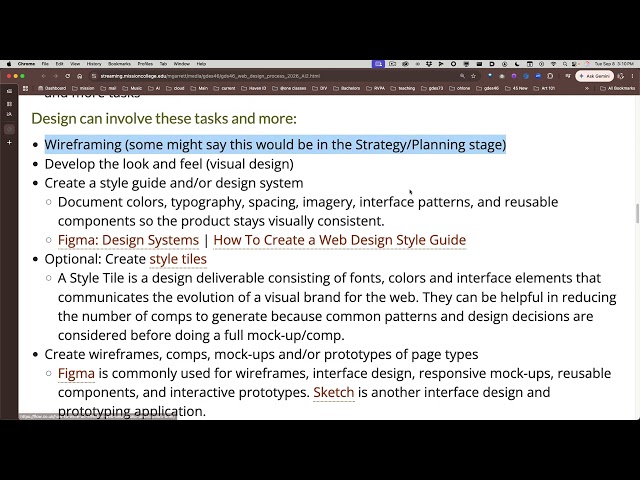 The Web Design and Development Process - Methods and Resources