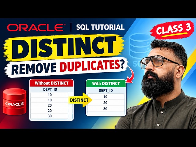class 3 - Oracle SQL DISTINCT Explained in Hindi | How DISTINCT Works in SQL