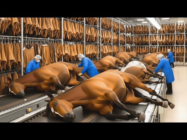 Inside a Modern Horse Leather Factory: Processing Shell Cordovan | Full Process