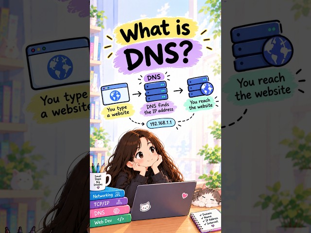 What Happens When You Type Google.com? 🌐 | DNS Explained in 30 Seconds #softwareengineer #coding