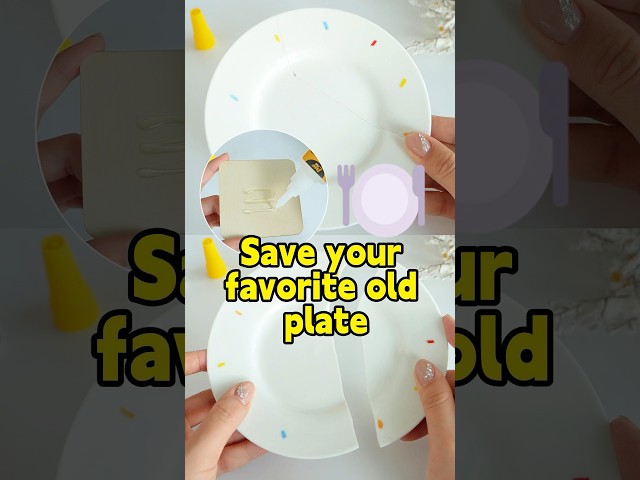 Broken ceramic plate repair 🍽 Satisfying restoration