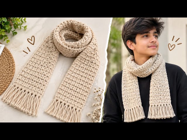 How to Crochet Muffler easy and Beautiful , Kishori Crochet