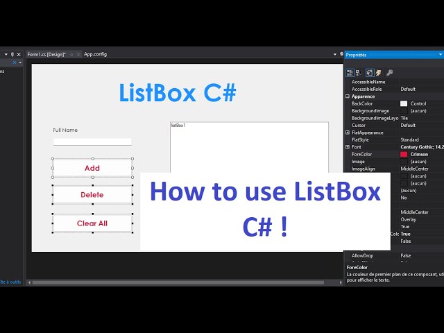 C# How to use ListBox in C# | List  Box in Windows Forms | IT Developement