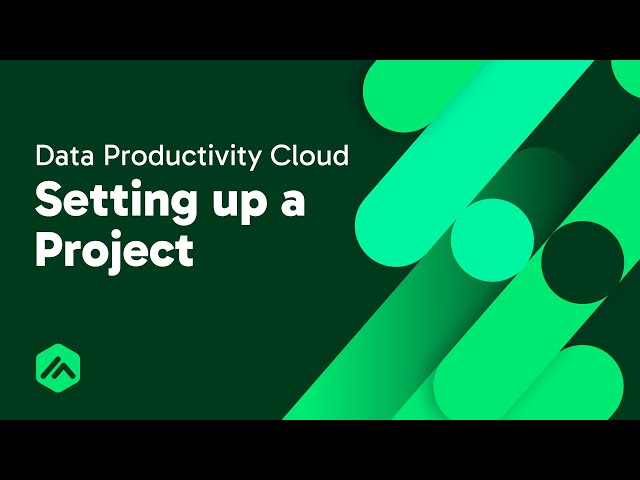 Creating a Project in the Data Productivity Cloud