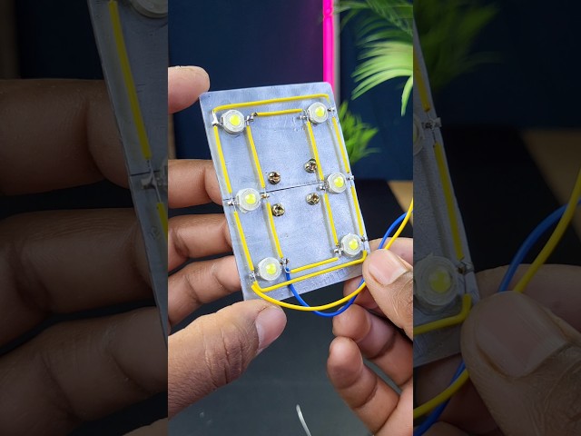 DIY Rechargeable Emergency Light using 6× 1W LEDs | #shorts #altium365 #LEDLight  #ashwinprojects