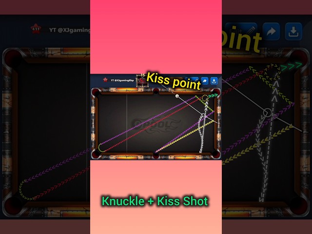 Knuckle + Kiss Shot #8bp #8ballpool #8ballpoollive #8ballpooltipsandtricks #8bptrickshots #games