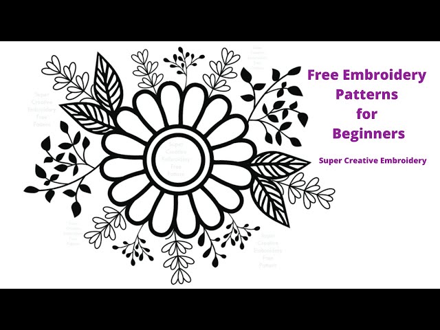 Super Gorgeous  Fantastic Flower Embroidery Design🌻  Free PDF Pattern Unique Decorative Needlework🌹