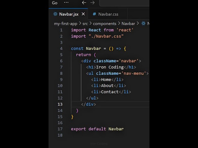 Day 50 : React.js component’s Navbar.jsx and Navbar.css