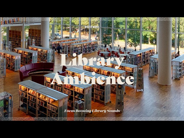 Library Ambience Background Noise | White Noise, Library Sounds | 도서관 ASMR, 도서관 백색소음