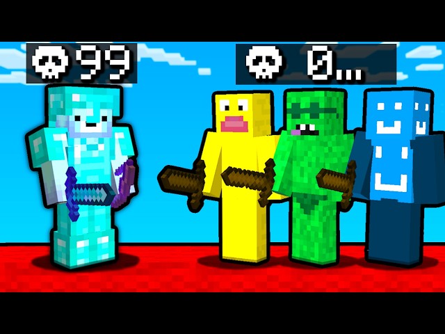 I Carried The WORST Team in Minecraft Bedwars...