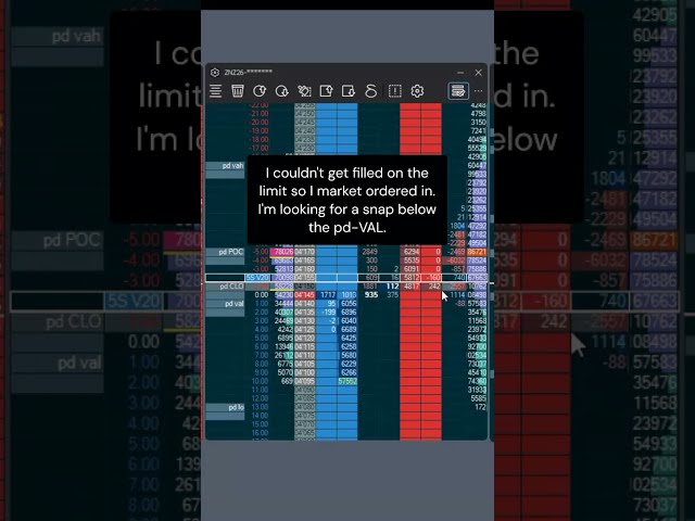 Sellers Hit the Bid at Value Area Low - 5 Tick Scalp  #orderflow #futurestrading #volumeprofile