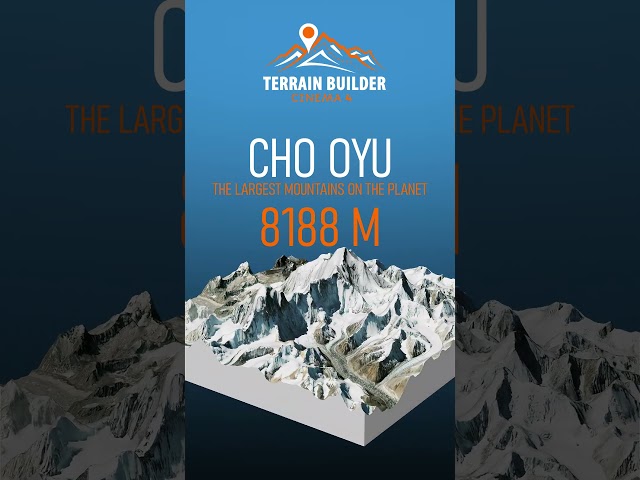 3D Terrain: Cho Oyu mountain   #mountains #himalayas #travel #travelphotography #snow