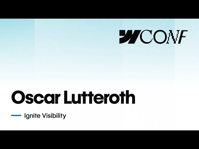 Webflow Conf 2026 Interview: Oscar Lutteroth - Ignite Visibility
