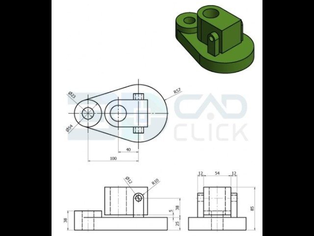 AutoCAD 3D Practice Tutorial | Step-by-Step Design for Beginners - 85 | Easy Method