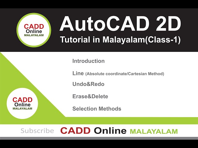 AutoCAD Malayalam Tutorial | DAY 1