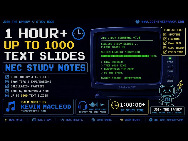 Over 1000 Study Slides | Study the NEC with CALMING MUSIC