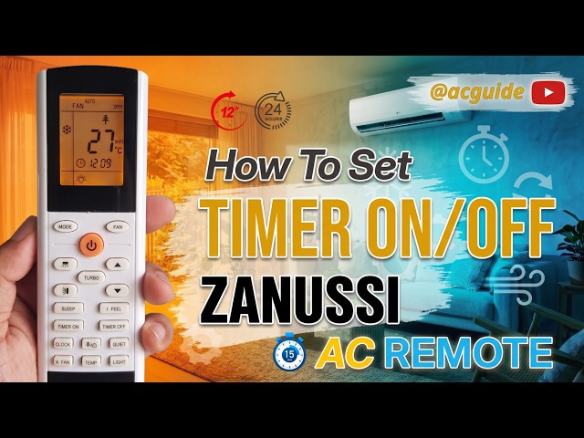Zanussi AC Timer Settings | How to Automate Your Zanussi AC in 2 Minutes (Set Timer ON/OFF & Clock)