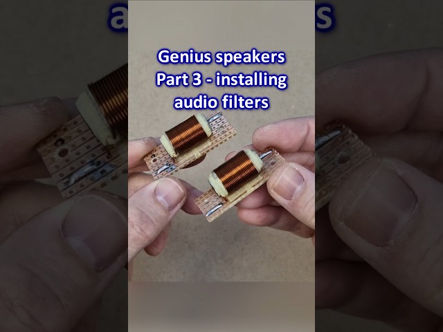 Genius speakers upgrade, part 3 - installing audio filters #speaker #crossover #filter