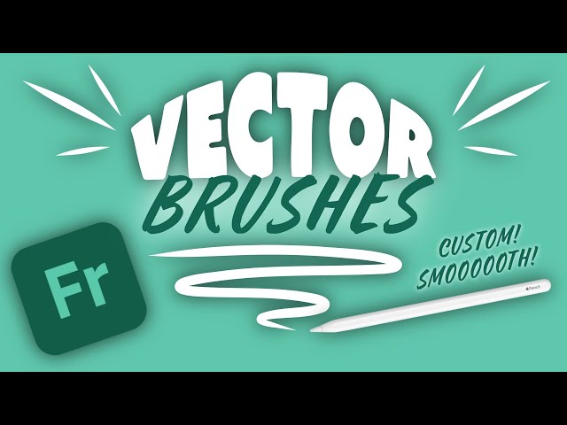 How To Get Smooth Vector Lines In Adobe Fresco (customizing your brush)