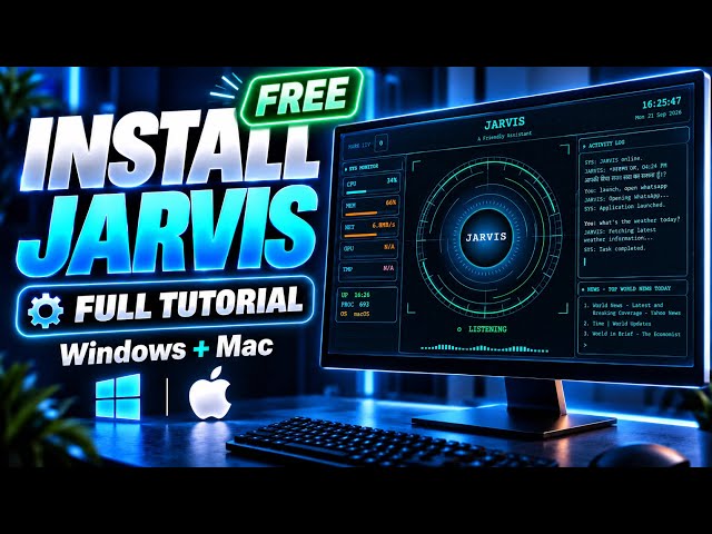 How to Install Free JARVIS AI on Windows and Mac (full tutorial)| Control Your PC with Voice