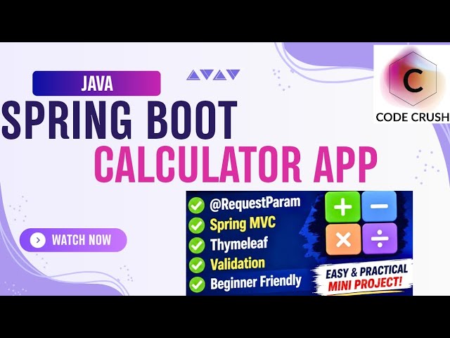 Spring Boot Calculator App | Simple Calculator Using Spring Boot | Spring Boot Project for Beginners
