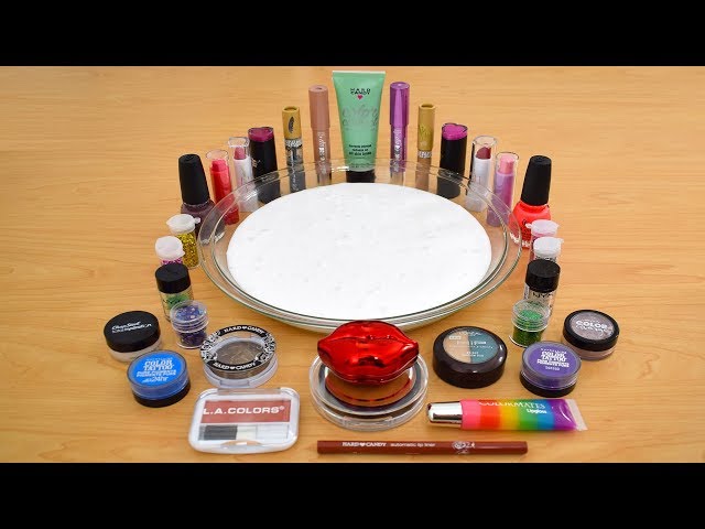 Mixing Makeup and Nail Polish Into Glossy Slime ! Satisfying Slime Video ! Slime Smoothie !