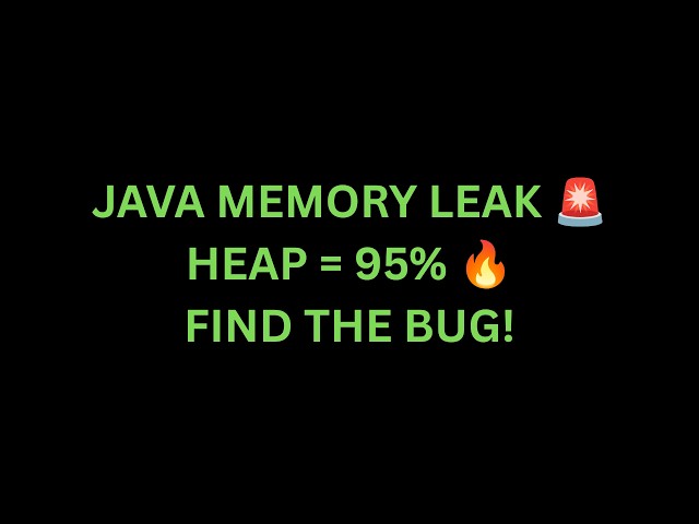 Java Production Issue 🚨 | Memory Leak in Spring Boot | Find & Fix It Step-by-Step