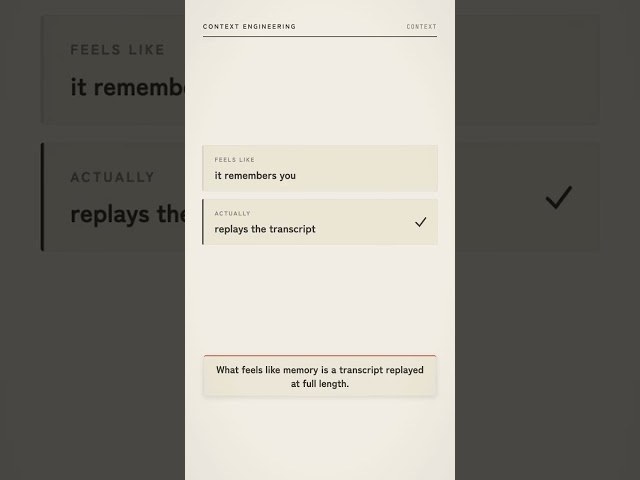 ChatGPT Isn't Remembering Your Chat. It Rereads It.