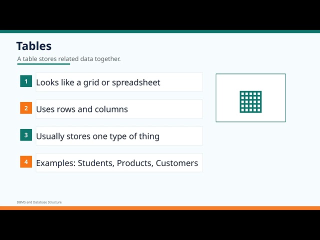 DB03 DBMS and Database Structure