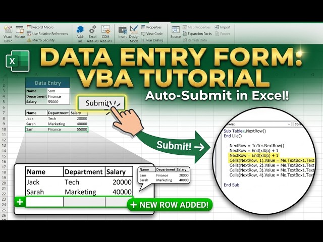 How to Create an Automated Data Entry Form in Excel (VBA Macro)