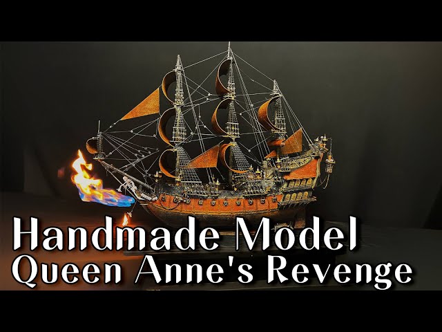 Building a Queen Anne's Revenge Model from Bamboo skewers, Be Sure to Watch Until the Last Second!