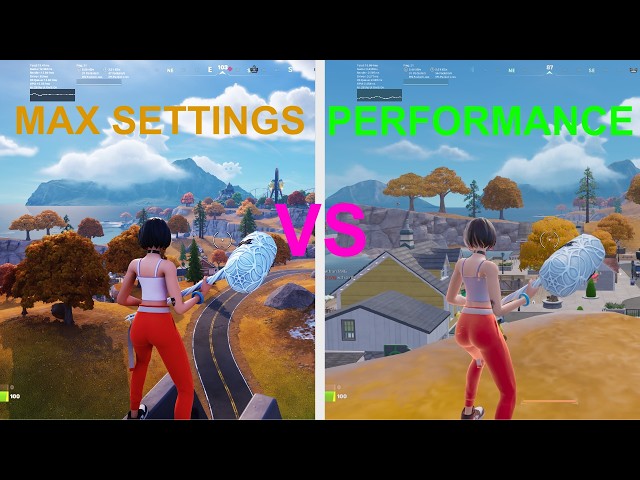 Ryzen 5 9600X + RTX 5070 | Fortnite Performance vs Max settings comparison