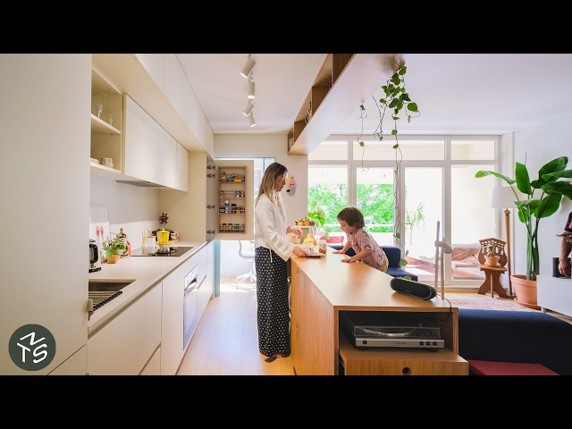 Small Family Apartment with a Movable Kitchen, Portugal 60sqm/645sqft