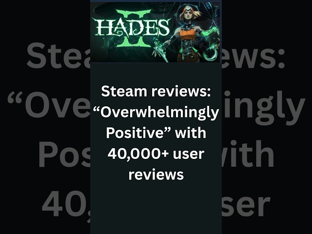 Hades 2 Hits 112K Players on Steam Launch