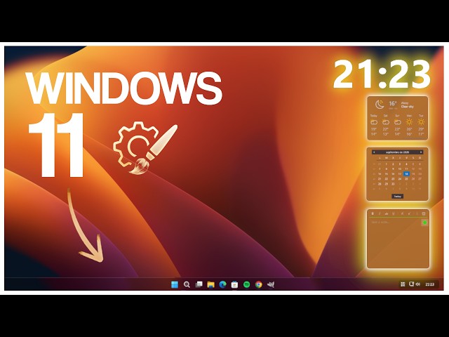 Completely Transform Windows 11: Minimalist UI + Widgets