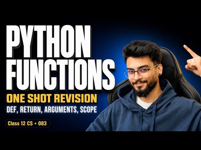 Functions in Python | Class 12 Computer Science | Full Chapter