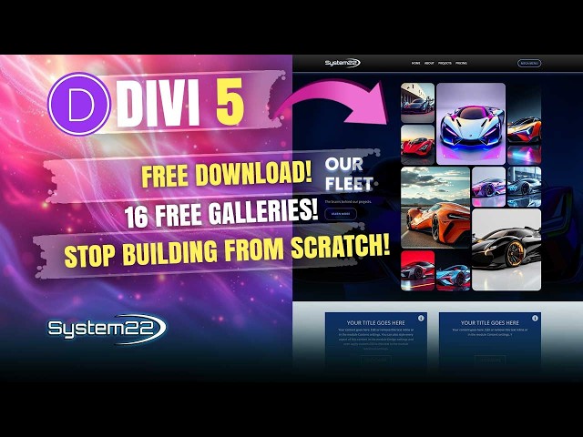 Divi 5 Free Download: 16 AMAZING Grid Gallery Layouts!