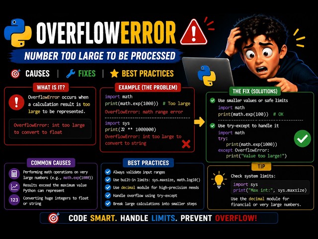 How to Handle "OverflowError" in Python: Alex’s Smart Large Number Tricks!