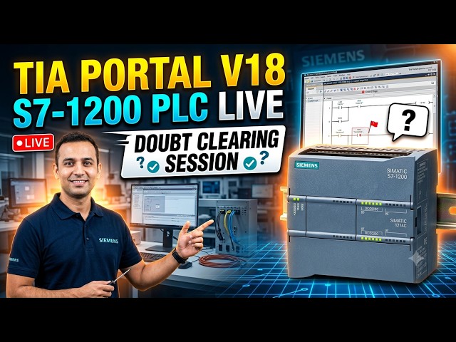 TIA Portal V18 S7-1200 PLC LIVE 🔥 | Doubt Clearing & Programming Session | Siemens PLC Tamil