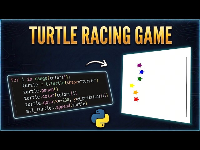 ✅ Build a Turtle Racing Game in Python | Fun GUI Project