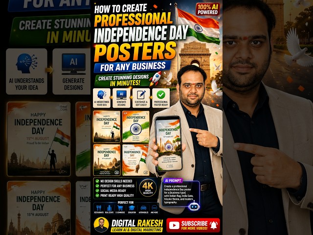 How to Create an Independence Day Advertisement Poster Using AI