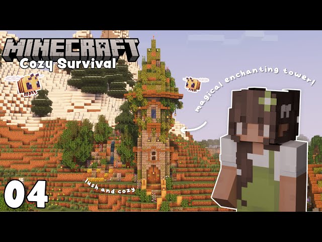 The Magical Enchanting Tower | Cozy Minecraft Survival Let's Play - Ep. 04 🐝
