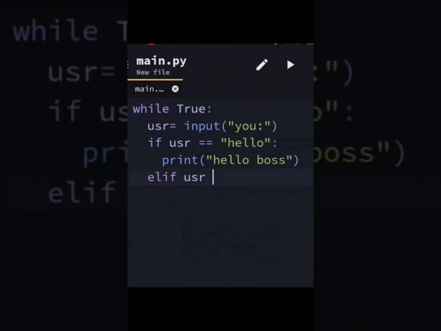 #create simple chatbot using python in phone#