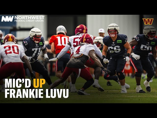 Frankie Luvu Mic'd Up for Joint Practice vs. the New England Patriots | Washington Commanders