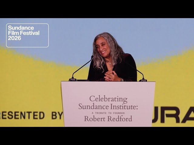 Geeta Gandbhir Accepts the Vanguard Award at the 2026 Celebrating Sundance Film Festival Gala
