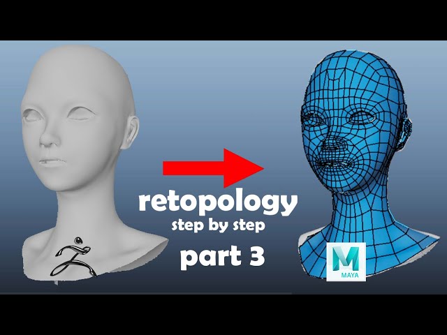 How to Retopologize a Head in Maya - Beginner Guide - Ear