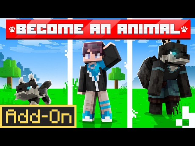 This Add-On Lets You BECOME AN ANIMAL in Minecraft!