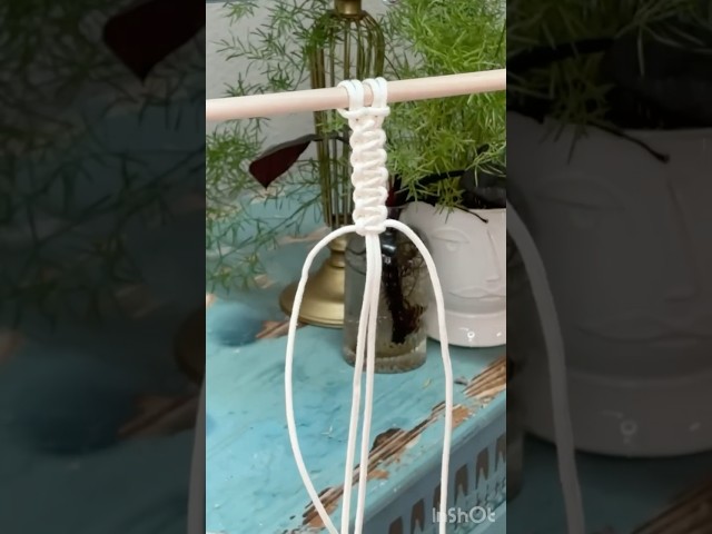 One of the most popular knots in #macrame.. #squareknot #diy #diykeychain #craft #tutorial  #easydiy