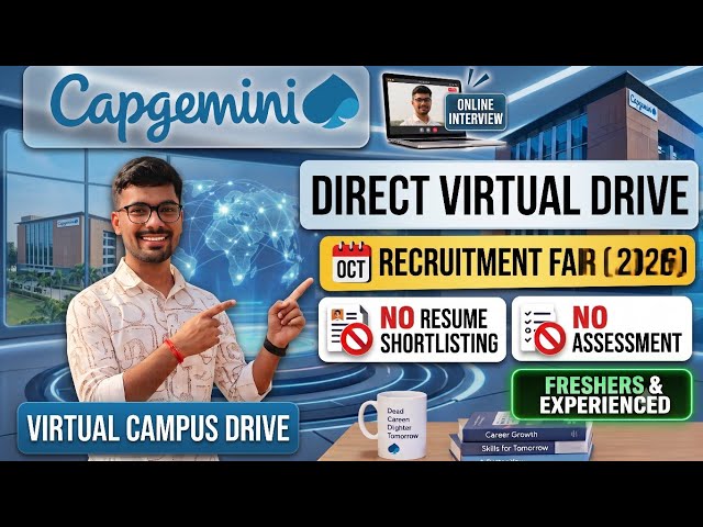 Direct Online Interview! Capgemini Virtual Recruitment Fair 2026 | Apply Now